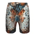 thumbnail image 3 of Susaid Butterfly and Bloom Beauty Print Men's Swim Trunks Hawaiian Bathing Mesh Lining Suit Swimsuits Beach Shorts with Pockets-Small, 3 of 6