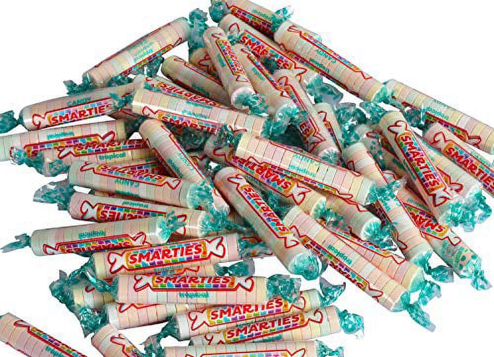 Smarties  Tropical Smarties  4 Pounds- Smarties Candy Rolls  Tropical Candy - Orange Candy - Bulk Candy