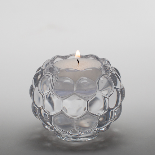 Richland Modern Chunky Glass Bubble Candle Holder Set of 2