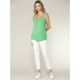 thumbnail image 5 of Made by Johnny Women's Summer Sleeveless Pleated Back Closure Casual Tank Tops M MINT, 5 of 6