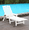 White, variant on Resenkos HDPE Poolside Lounging Recliner, 4 Level Adjustable Backrest Outdoor Seat for Deck Garden Backyard, Navy Blue