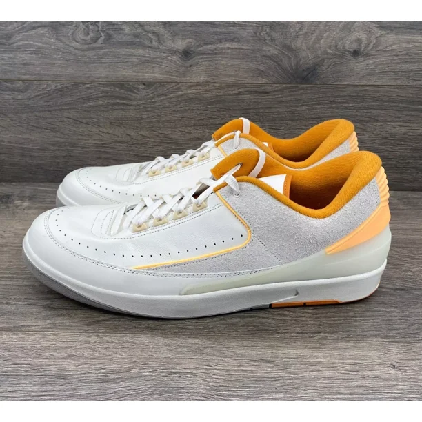 Ni - ke Air Jordan 2 Retro Low Melon Tint Sneakers Men's Size 17 Light Curry DV9956-118
