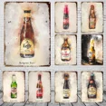 thumbnail image 2 of Letrero de hojalata de cerveza de acuarela, divertido cartel de metal, placa de metal vintage, decoración de pared, bar, pub, club, cueva de hombre, placa decorativa, 2 of 5