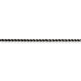 thumbnail image 2 of White Sterling Silver chain Rope 20 in 2.3 mm Ruthenium 2.3mm, 2 of 5