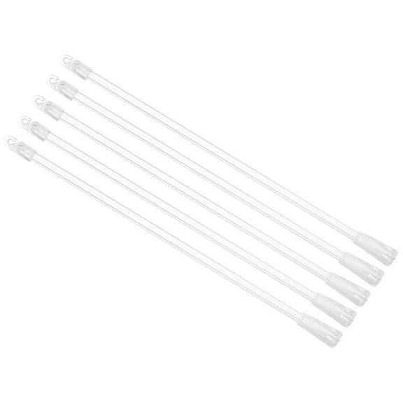 5 Pack 12" Blinds Wand Replacement, Acrylic Blinds Tilt Wand with Hook and Grip, Vertical Blind Rod Stick for Window Curtain Opener Accessory, Clear