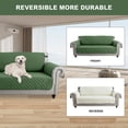 thumbnail image 6 of CJC Non-slip Sofa Cover Reversible Quilted Couch Slipcover Water Resistant Furniture Protector for Kids Pet, 3-Seater, Green, 6 of 7