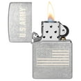 thumbnail image 5 of Zippo U.S. Army US Flag Laser Engrave Street Chrome Pocket Lighter, 5 of 6