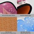 thumbnail image 2 of 2-Piece Kitchen Rugs Set Non-Slip Mats Carpet Floor for Kitchen, Bathroom (19.7"x27.6" & 19.7"x47.2") Pink Christmas Forest, 2 of 7