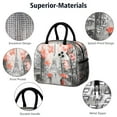 thumbnail image 4 of Cute Lunch Bag for Women Reusable Insulated Lunch Bags, Leakproof Cooler Food Lunch Tote Bag, Large Capacity Paris Theme Lunch Box for Work School Travel Picnic, 4 of 7