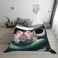 thumbnail image 6 of KLL Snake Holding A Lotus Print Fleece Throw Blanket, Horizontal Fleece Bedding Cute Soft Blankets Comfy Fleece Flannel Plush Home Decor for Couch & Bed -60"x50", 6 of 9