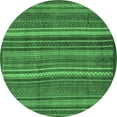 thumbnail image 1 of Ahgly Company Indoor Round Abstract Emerald Green Modern Area Rugs, 7' Round, 1 of 4