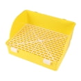 thumbnail image 1 of Flynix Rabbit Litter Box Easy to Clean Potty Tray for Dwarf Rabbit Galesaur Ferrets Yellow, 1 of 10