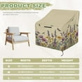 thumbnail image 5 of Renewold Waterproof Patio Chair Covers UV Resistant All Weather Protection Lawn Chair Covers Perfect for Patio, Deck, and Porch, 32"W x 35"D x 36"H, Butterfly Dragonfly Daisy Floral, 5 of 7