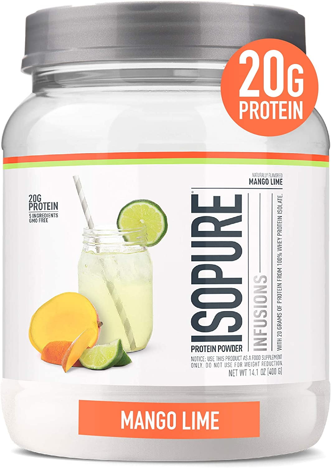 Isopure, Infusions 100 Whey Protein Isolate, 20 g Protein Powder