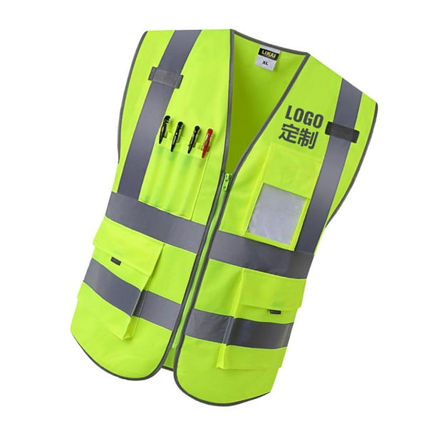 Chaleco de Seguridad Frontal con Cremallera de Visibilidad con
