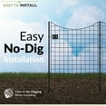 thumbnail image 3 of Zippity Outdoor Products 39in H (4 Fence Panels + 1 Gate) No Dig Easy Install Zippity Black Metal Fence, Decorative Fence for Garden Fencing For Dogs, 3 of 8