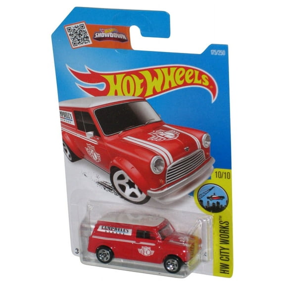Hot Wheels Showdown (2015) HW City Works 10/10 Red '67 Austin Mini Van Toy 175/250