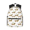 thumbnail image 1 of Disketp Dachshund Going To Play Tennis Mochila Ligera Clásica con Múltiples Bolsillos, Mochila Casual para Hombre y Mujer, Ideal para Escuela, Trabajo y Viajes, 1 of 6