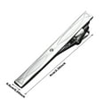 thumbnail image 3 of DESIGNICE 2pcs Men Tie Clip Metal Silver Tone Simple Necktie Tie Bar Clasp Clip Clamp Pin Accessories, 3 of 4