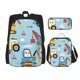 thumbnail image 1 of Balery Building Truck Mochila escolar 3 en 1 para niños: mochila resistente con lonchera térmica y estuche para lápices. Mochila escolar para niños y niñas., 1 of 7