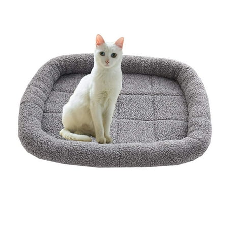 BT Bear Pet Bed Dog Warm Sleeping Blanket Washable Bed Mat Cat Pad for Puppy Small Dog Cat (M Grey)