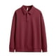 thumbnail image 1 of Blusa y camisa de manga larga con cuello vuelto para hombre, color liso, informal, holgada, con medio botón, manga larga, cuello vuelto, blusas de poliéster para hombre, 1 of 5