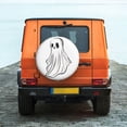 thumbnail image 6 of Salouo Cute Ghost Simple Drawing Print Spare Tire Cover 14-17 inch Spare Tire Protector Universal Tough Tire Wheel Cover for Trailer SUV and Truck-16 inch, 6 of 6