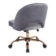 thumbnail image 4 of Lula Office Chair in Moonlit Gray Fabric with Rose Gold Base, 4 of 7