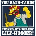 thumbnail image 2 of Men's The Simpsons Groundskeeper Willie Quote  Long Sleeve Shirt Navy Blue Small, 2 of 4
