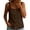 Coffee, variant on Women's Cotton Linen Square Neck Tank Top Summer Fashion Button Up Sleeveless Cami Tank Loose Fit Casual Beach Travel Tops Pink
