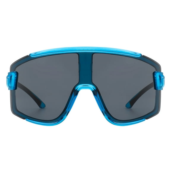 Outdoor Sports Sunglasses Oversized Shield Wrap Around Unisex UV 400 Blue