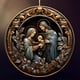 thumbnail image 1 of Adornos colgantes de Navidad, decoraciones navideñas, regalos de Navidad, nacimiento de Navidad, sublimación, decoración religiosa, corona colgante, árbol de Navidad colgante, colgar un plato, 1 of 8