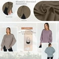 thumbnail image 5 of SUNBS Womens Oversized Sweatshirts Crewneck Hoodies Casual Long Sleeve Pullover Fall Winter Clothes, S-2XL, 5 of 8