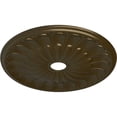 thumbnail image 3 of Ekena Millwork 26 3/4"OD x 3 5/8"ID x 1 3/8"P Elsinore Ceiling Medallion (Fits Canopies up to 3 5/8"), Hand-Painted Brass, 3 of 6