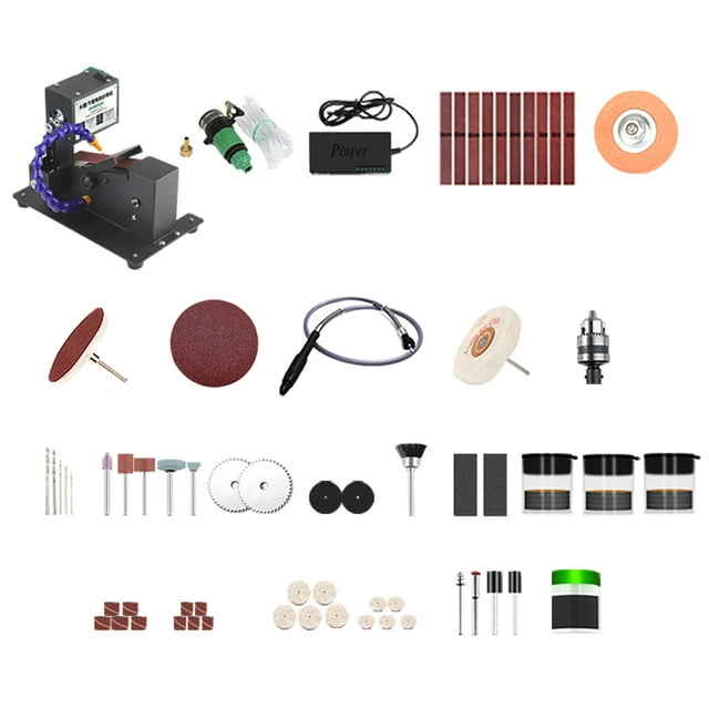 Mistaha Multi-Functional 250W Belt Sander and Polishing Machine with 7-Speed Control, Complete Accessory Set Included - Steel Construction, 110-240V Voltage