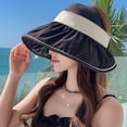 thumbnail image 4 of Sombrero de pescador ajustable de 54 a 60 cm de circunferencia, para mujer, con ala ancha, para playa, vacío, 4 of 5
