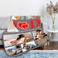 thumbnail image 4 of Custom Blanket with Photos/Text, Personalized Picture Blanket Throw Using My Own Photos, Customized Memorial Mothers for Mom Dad Family Friends - 4 Size (1 Photo W/Text), 4 of 6