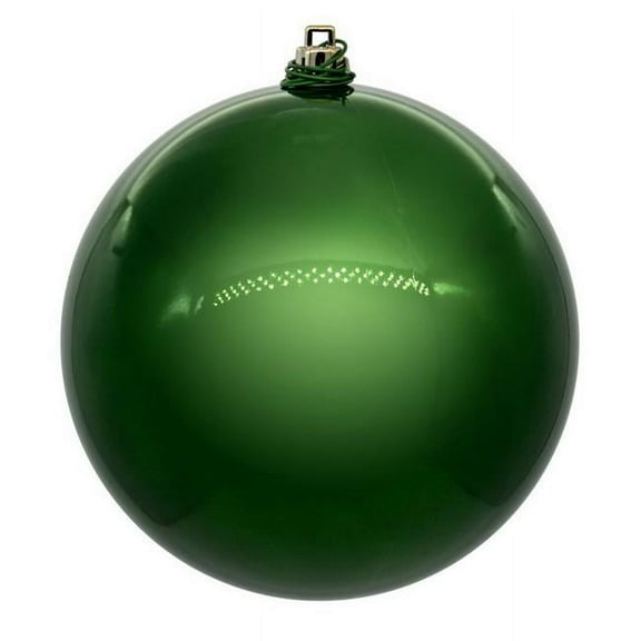 Vickerman N592024DPV 8 in. Pearl UV Drill Ball Ornament, Emerald