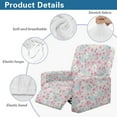 thumbnail image 6 of Renewold Cherry Blossom Stretch Recliner Cover Universal 4 Pieces Recliner Sofa Cover Stay in Place Soft Furniture Protector Home Decor for Pets, Dogs, Cats, Kids, 6 of 8