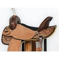 thumbnail image 5 of 14 In Comfytack Western Horse Barrel Racing Trail Pleasure American Leather Saddle Tack Set With Reins Dark Brown, 5 of 8