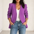 thumbnail image 6 of Paiwinds Women's Blazer Jackets Casual Open Front Collarless Long Sleeve with Decorative Buttons Oversized Relaxed Fit Outerwear, 6 of 9