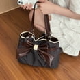 thumbnail image 5 of Btomtd Polka Dot Bow Tote Bag, Large Capacity Shoulder Handbag with Top Handle for Daily Commute, Crossbody Bags for Women, Black, 5 of 8