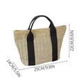 thumbnail image 3 of NexTorq Large Straw Tote Bag Raffia Summer Shoulder Bag Woven Handbag Beach Vacation Travel Purse For Women, Black, 3 of 7