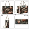 thumbnail image 3 of ZUXONGSY Raccoon Camellia Print Clear Tote Bag for Women, Large PVC Waterproof Handbag, Lightweight & Sturdy, Zipper Closure, Top Handle, Ideal for Travel, Gym, Beach, Work, 3 of 7