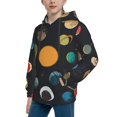 thumbnail image 2 of KLL Unisex Kids Boys Girls Hooded Pocket Pullover Hoodies-Planets And Their Moons, 2 of 5