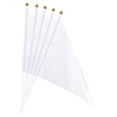 thumbnail image 1 of Unique Bargains White Flag Stick, Hand Held Small Mini DIY Flag 8.2x5.5 Inch Triangle Pack of 40, 1 of 5