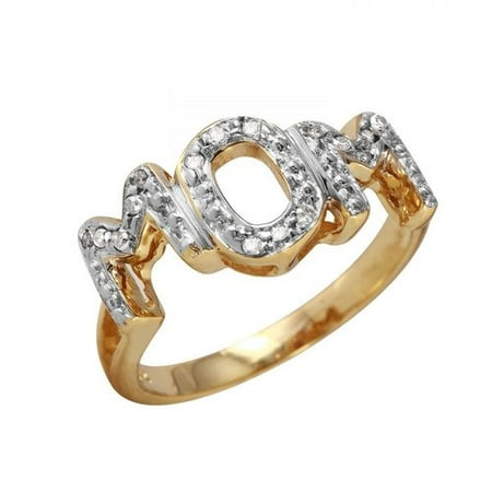 Foreli 0.16CTW Diamond 10k Yellow Gold Ring