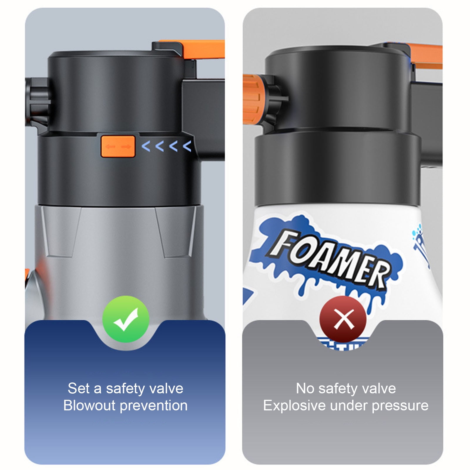 BELOWSYALER Electric Car Foam Sprayer 2Liters Handheld Foamer Rechargeable Battery Powered Foam Cannons for Car Washing