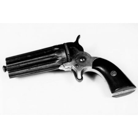 Close-up of a handgun 22 caliber Rupertus Derringer 1880s Poster Print (8 x