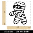 thumbnail image 2 of Scared Halloween Mummy Self-Inking Rubber Stamp Ink Stamper - Black Ink - Small 1 Inch, 2 of 7